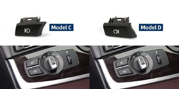 ヘッドライト スイッチ ボタン ライト コントロール パネル フォグ ライト スイッチ 適用: BMW 5 6 7シリーズ X3 X4 F02 F10 F18 F07 F06 F25 F26 タイプC・タイプD SR-CC-7772 Interior parts for cars