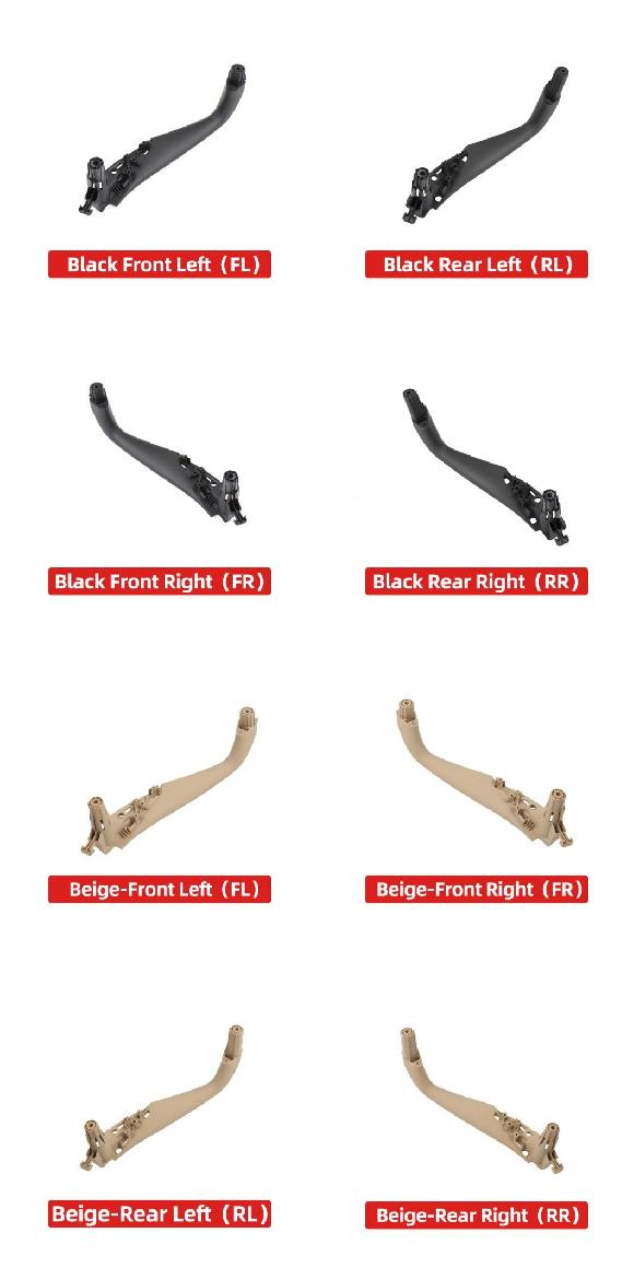 インナー ドア プル ハンドル トリム カバー 適用: BMW 5シリーズ G30 G31 G38 F90 2017-2021 適用: BMW F15 X5 2013-2018 ブラック フロント 左～ベージュ リア 右 SR-CC-8076 Interior parts for cars