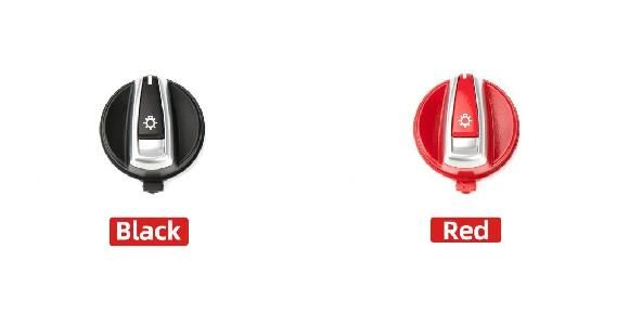 ヘッドライト ボタン ヘッドランプ ノブ ヘッドライト ロータリー スイッチ 適用: BMW 1 3 X1シリーズ E84 E87 E88 E82 E90 E91 E92 E93 61316932794 ブラック・レッド SR-CC-8532 Interior parts for cars