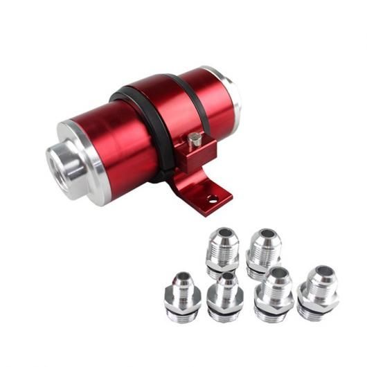 ハイ-フロー フィルター ユニバーサル フューエル フィルター キット 磁化 デザイン ブラケット AN6 AN8 AN10 レッド SR-DD-0627 Car parts