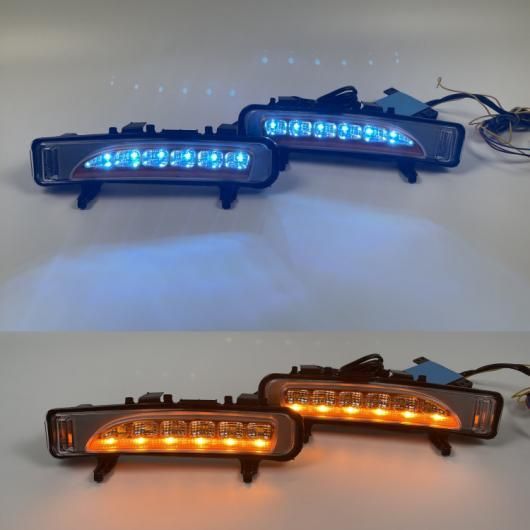 DRL 適用: フォード/FORD エッジ 2009-2014 LED DRL デイタイム ドライビング ランニング ライト デイライト フォグランプ カバー ホール ライト ホワイト イエロー ブルー SR-DD-0974 Car light