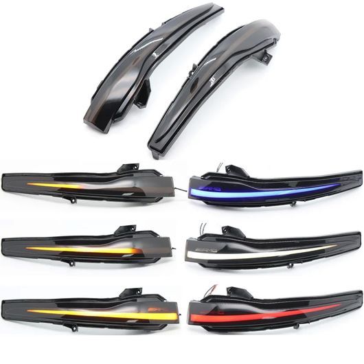 ダイナミック ウインカー LED 適用: ベンツ C E S V クラス X253 GLC W205 W213 W222 アロー ライト イエロー ブルー~イエロー ホワイト SR-DD-0746 Car light|オートパーツエージェンシー