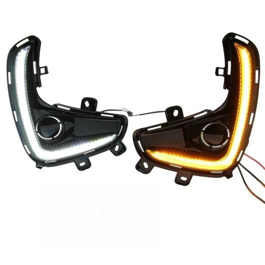 適用: トヨタ C-HR CHR イゾア 2017-2020 イエロー LED DRL デイタイム ランニング ライト フロント フォグライト ランプ SR-DD-0935 Car light