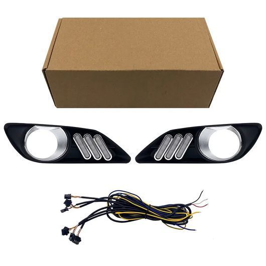 DRL 適用: トヨタ カムリ 2006-2008 LED DRL デイタイム ドライビング ランニング ライト デイライト フォグランプ カバー ホール ライト SR-DD-1018 Car light
