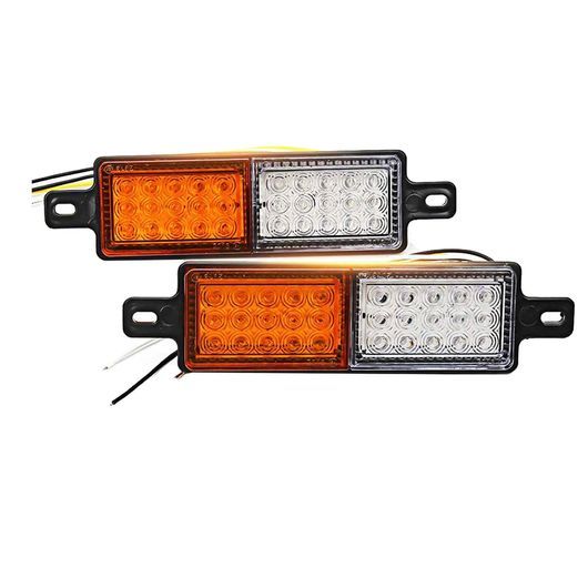 2ピース 12V 30LED トラック ブルバー ライト ブルバー フロント バンパー ライト フロント インジケーター パーク ランプ シグナル バルブ トレーラー SR-DD-1035 Car light｜オートパーツエージェンシー