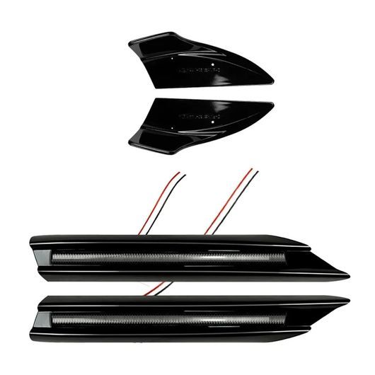 フロント バンパー スプリッタ カナード バンパー コーナー DRL LED デイタイムランニングライト 適用: メルセデス ベンツ C-クラス W206 C200 C300 C43 AMG 2022 + ブライトブラック SR-DD-1194 Exterior parts for cars｜オートパーツエージェンシー 45,126円