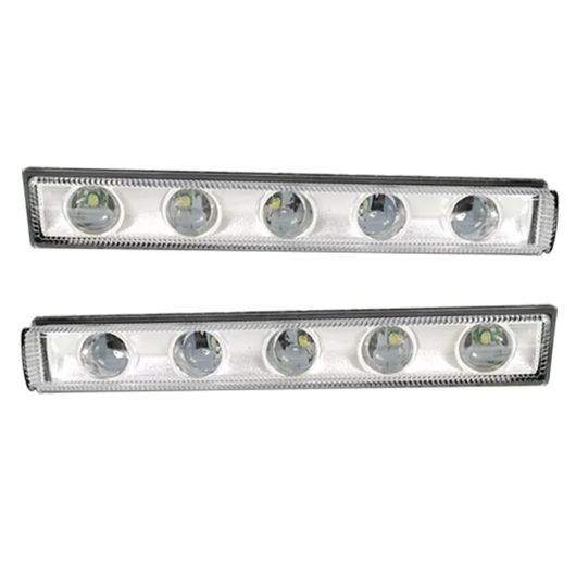 2ピース フロント バンパー DRL LED デイタイムランニングライト インジケーター ランプ プラスチック 適用: W463 G500 G550 G65 G63 AMG 2004-2018 A シルバー ホワイト SR-DD-1699 Car light|オートパーツエージェンシー