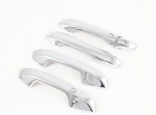 適用: 起亜 セラトー K3 セルトス 2019 2020 カーボンファイバー クローム サイド ドア ハンドル カバー トリム ドア キャッチ ステッカー エクステリア アクセサリー クローム 2ホール SR-AA-3267 Exterior parts for cars