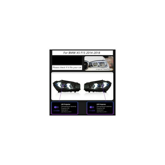 適用: BMW X5 F15 ヘッドライト 2014-2018 フル LED プロジェクター ヘッドランプ デイタイムランニングライト 自動車 アクセサリー LED ヘッドライト 1ペア SR-DD-3529 Car light|オートパーツエージェンシー