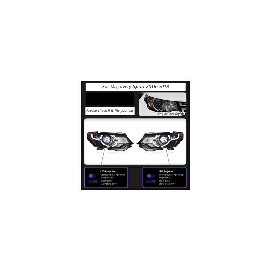 適用: ランドローバー/LAND ROVER ディスカバリー ヘッドライト 2016-2018 LED プロジェクター ヘッドランプ デイタイムランニングライト 自動車 アクセサリー LED ヘッドライト 1ペア SR-DD-3558 Car light｜オートパーツエージェンシー
