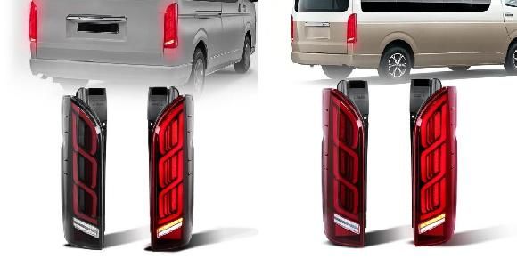 LED リア テールライト 適用: トヨタ ハイエース 2005 2006 2007-2018 アニメーション リア ブレーキ ランプ LED テールライト スタイルB スモーク・スタイルB レッド SR-DD-3753 Car light|オートパーツエージェンシー