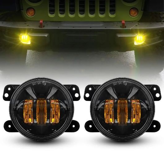 4インチ 60W アンバー LED フォグライト 適用: ジープ/JEEP ラングラー TJ LJ JK 2007-2018 ダッジ/DODGE ジャーニー フロント バンパー ライト ペア SR-DD-4080 Car light｜オートパーツエージェンシー