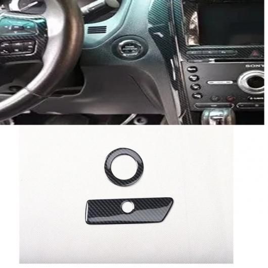 適用: フォード/FORD エクスプローラー 2016 2017 2018 ABS カーボンファイバー ギア シフト パネル カバー トリム インテリア ウインドウ ドア ギア シフト スタート ストップ ボタン SR-AA-3422 Interior parts cars