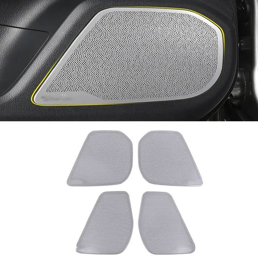 適用: レクサス NX 260 350H 2022 2023 スチール オーディオ スピーカー カバー トリム フロント リア ドア ラウドスピーカー カバー トリム 4ドア スピーカー シルバー SR-AA-3429 Interior parts for cars