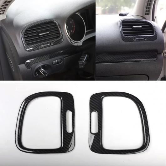 カーボンファイバー ステッカー 適用: フォルクスワーゲン/VOLKSWAGEN ゴルフ 6 GTI MK6 2009-2012 インテリア アクセサリー フレーム ギア サイド エアコン 左ハンドル用 右ハンドル用 SR-AA-3430 Interior parts for cars