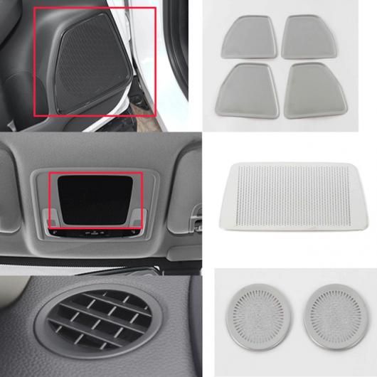 適用: ホンダ ベゼル/ヴェゼル HR-V E:HEV 2021 2022 2023 ドア オーディオ シェルフ クローム スピーカー カバー トリム ベゼル フレーム ガーニッシュ アクセサリー シルバー 3点セット SR-AA-3456 Interior parts for cars