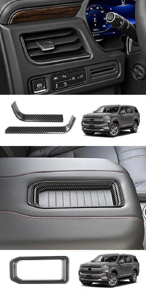 適用: シボレー/CHEVROLET サバーバン 2023 2024 インテリア アクセサリー 装飾 ウィンドウ コントロール パネル カバー トリム サイド エアコン・センター アームレスト カバー SR-AA-3493 Interior parts for cars