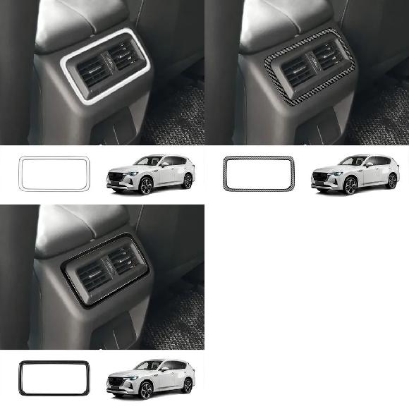 左ハンドル用 右ハンドル用 適用: マツダ CX60 CX 60 2022 2023 2024 ABS カーボン リアシート エア コンディション アウトレット カバー アンチ ABS マット B～ABS ブラック B SR-AA-0257 Interior parts for cars