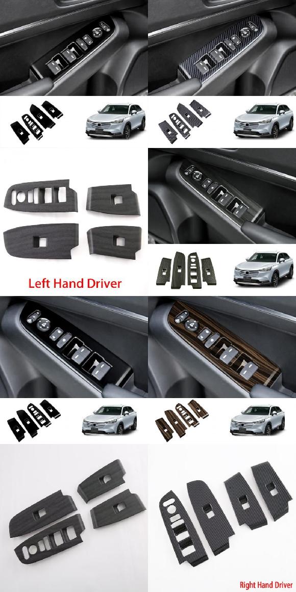 左ハンドル用 右ハンドル用 適用: ホンダ ベゼル/ヴェゼル HR-V E:HEV 2021 2022 2023 ウインドウ ガラス ABS ブラック 左ハンドル用～ABS カーボンファイバー 右ハンドル用 SR-AA-0278 Interior parts for cars