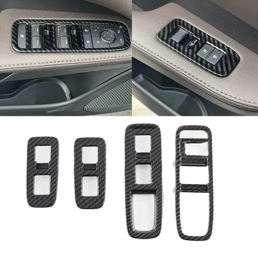 適用: レクサス RX 350H 450H 500H 2023 2024 ABS カーボン リアシート エアコン ウインドウ スイッチ パネル ギア シフト パネル カバー トリム ステッカー ウインドウ スイッチ カバー SR-AA-3518 Interior parts for cars