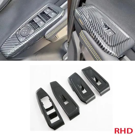 左ハンドル用 右ハンドル用 インテリア アクセサリー 適用: フォード/FORD レンジャー 4X4 2023 2024 ウインドウ スイッチ パネル カバー トリム ギア ウインドウ スイッチ 右ハンドル用 SR-AA-3648 Interior parts cars