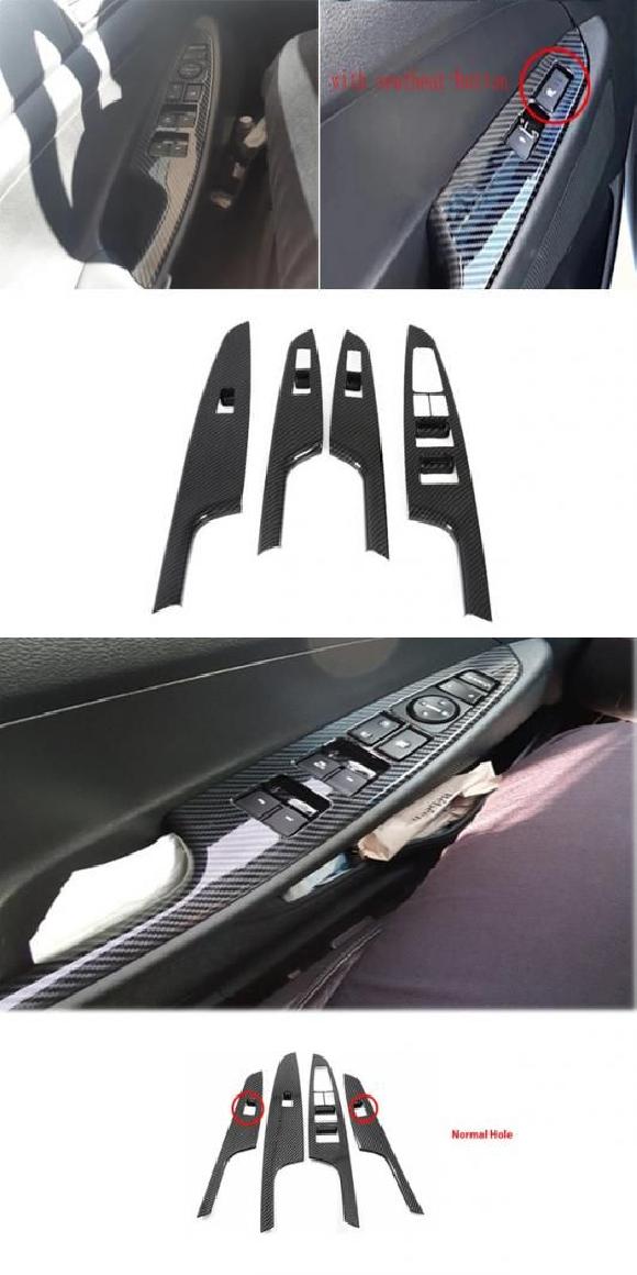 適用: ヒュンダイ/現代/HYUNDAI ツーソン 2015-2019 2020 カーボンファイバー アクセサリー スタイリング ウインドウ スイッチ ウインドウ スイッチ 1・ウインドウ スイッチ 2 SR-AA-3667 Interior parts for cars