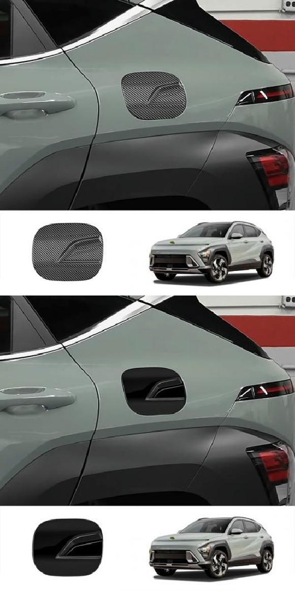適用: ヒュンダイ/現代/HYUNDAI コナ 2024 2025 ABS カーボンファイバー フューエル タンク オイル キャップ ガス カバー トリム ABS カーボンファイバー・ABS ブラック SR-AA-3797 Exterior parts for cars｜オートパーツエージェンシー