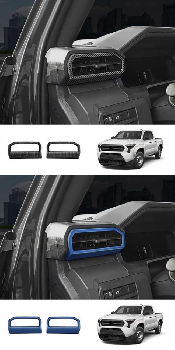 適用: トヨタ タコマ 2024 2025 ABS カーボンファイバー サイド エアコン 吹き出し口 カバー トリム ダッシュボード サイド エアコン カーボン・サイド エアコン ブルー SR-AA-3807 Interior parts for cars｜オートパーツエージェンシー