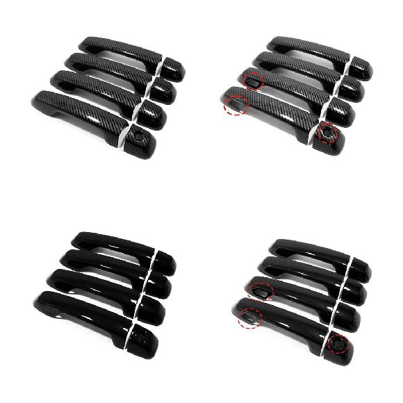 適用: トヨタ ランドクルーザー プラド FJ150 FJ 150 2010-2019 ABS ブラック サイド ドア ハンドル ボウル カバー カーボンファイバー 1 ホール~ブラック ハンドル 3 ホール SR-AA-3843 Exterior parts for cars|オートパーツエージェンシー