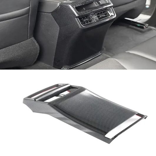 適用: いすゞ D-マックス DMAX 2021-2022 カーボンファイバー センター コンソール ギア アームレスト ボックス パネル カバー トリム 装飾 ステッカー アクセサリー リア エアコン SR-AA-3937 Interior parts for cars
