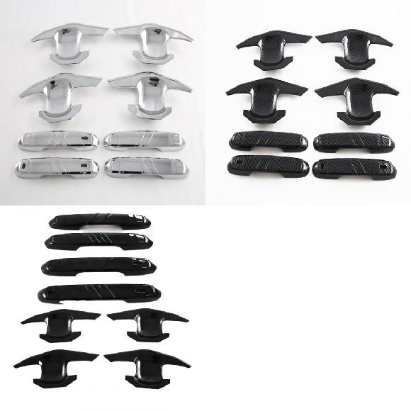 適用: トヨタ ランドクルーザー 250 プラド LC250 2024 2025 カーボンファイバー ドア ハンドル シェル ドア ハンドル ボウル カバー ABS クローム AB～ピアノ ブラック AB SR-AA-3913 Exterior parts for cars
