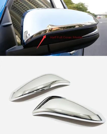適用: トヨタ ハイランダー 2015 2016 2017 2018 ABS ドア バックミラー ミラー カバー サイド ドア バックミラー ミラー アンチ ストリップ アクセサリー ハーフ フル クローム SR-AA-3972 Exterior parts for cars