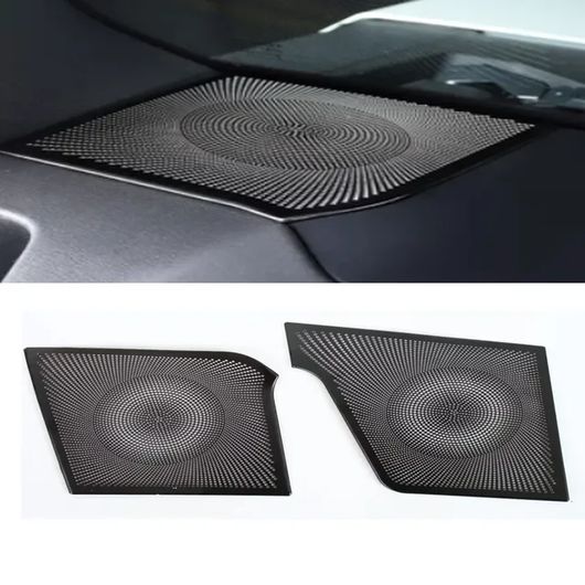 適用: トヨタ ランドクルーザー 250 プラド LC250 2024 2025 ブラック ステンレス スチール インテリア ドア ステレオ スピーカー オーディオ リング サイド ダッシュボード スピーカー SR-AA-4023 Interior parts for cars