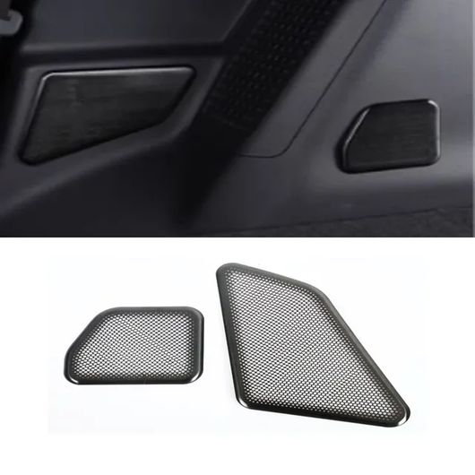 適用: トヨタ ランドクルーザー 250 プラド LC250 2024 2025 ブラック ステンレス スチール インテリア ドア ステレオ スピーカー オーディオ リング サード ドア パネル スピーカー SR-AA-4023 Interior parts for cars