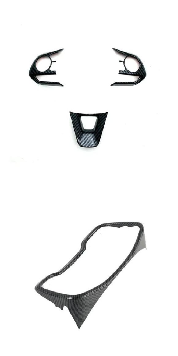 右ハンドル用 インテリア アクセサリー 適用: トヨタ カローラ クロス 2019-2021 2022 2023 カーボンファイバー ステアリング ホイール カバー・インストルメント カバー トリム SR-AA-3969 Interior parts for cars|オートパーツエージェンシー