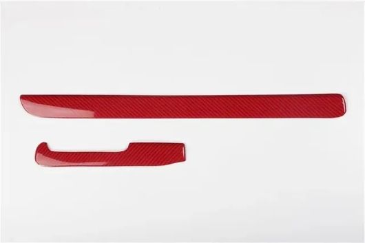 右ハンドル用 適用: フォルクスワーゲン/VOLKSWAGEN ゴルフ 6 GTI MK6 2009-2012 レッド カーボンファイバー ステッカー インテリア アクセサリー センター コントロール ストリップ SR-AA-4027 Interior parts for cars