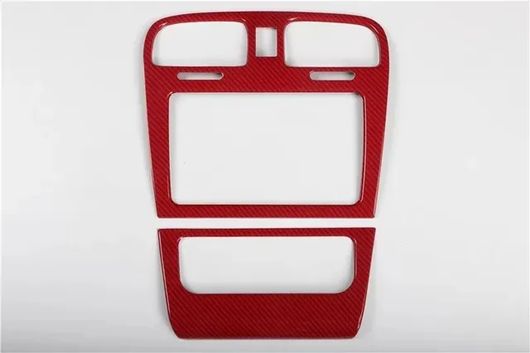 右ハンドル用 適用: フォルクスワーゲン/VOLKSWAGEN ゴルフ 6 GTI MK6 2009-2012 レッド カーボンファイバー ステッカー インテリア アクセサリー フレーム センター コントロール カバー SR-AA-4027 Interior parts for cars