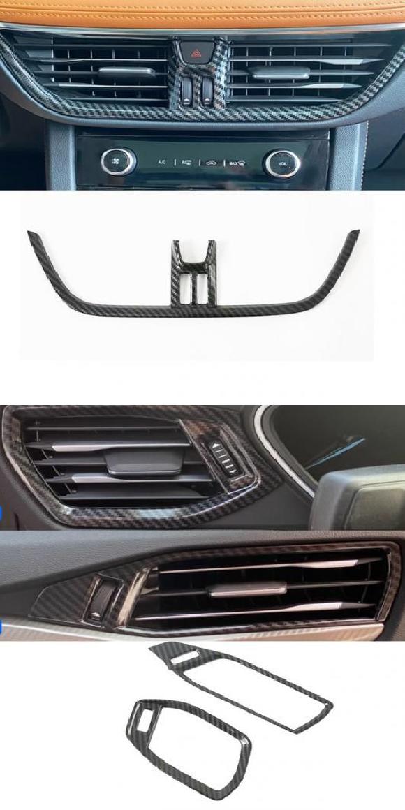適用: フォード/FORD クーガ エスケープ 2020-2022 2023 2024 カーボンファイバー エアコン 吹き出し口 装飾 エアコン センター エアコン カバー・サイド エアコン カバー SR-AA-4090 Interior parts cars