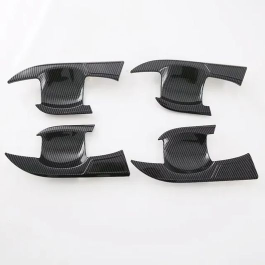 適用: 三菱 アウトランダー 2022 2023 2024 ABS カーボンファイバー サイド ドア ハンドル ボウル カバー トリム プロテクター ステッカー ドア ボウル カバー SR-AA-4142 Car parts