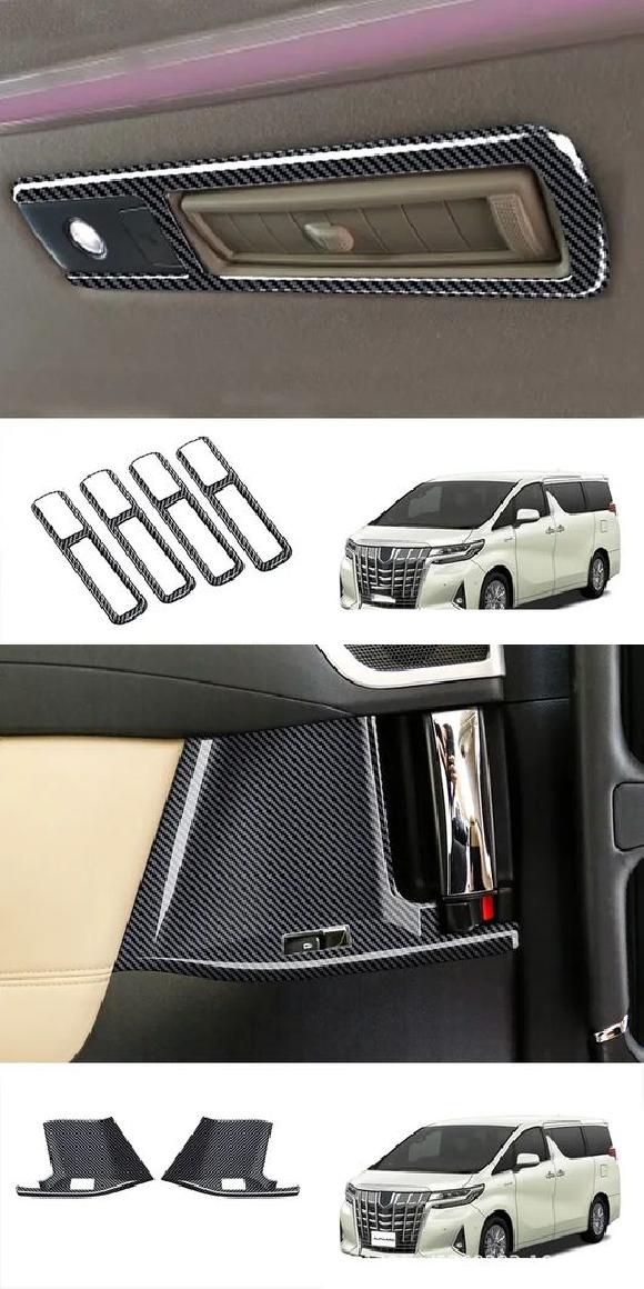 右ハンドル用 適用: トヨタ アルファード ヴェルファイア 30シリーズ 2015-2020 2021 ABS サイド エアコン カバー トリム ルーフ エアコン カバー トリム・2列目 ウインドウ SR-AA-4219 Interior parts for cars