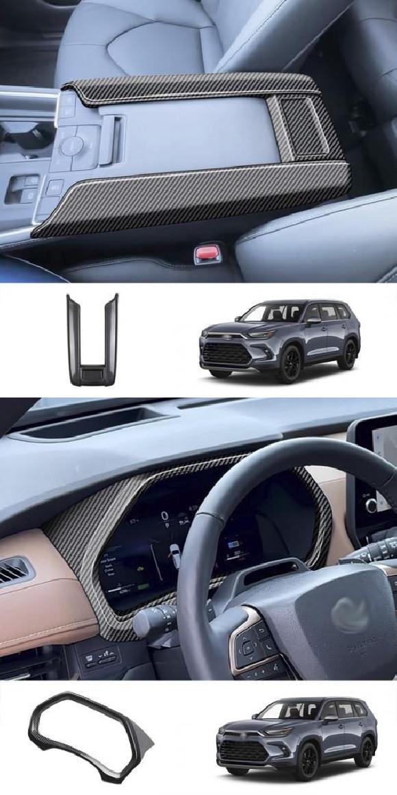 左ハンドル用 適用: トヨタ グランド ハイランダー 2024 2025 ウインドウ スイッチ ギア シフト パネル インストルメント アームレスト パネル・インストルメント カバー SR-AA-4289 Interior parts for cars
