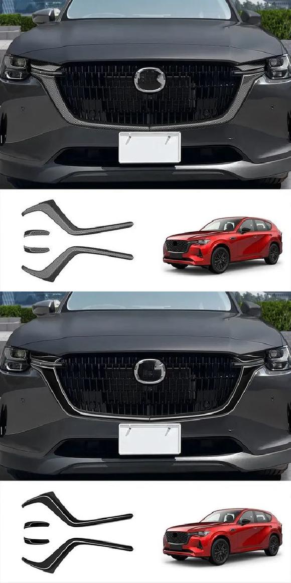 右ハンドル用 左ハンドル用 適用: マツダ CX60 CX 60 2022 2023 2024 ABS ブラック フロント バンパー レーシング グリル メッシュ ABS カーボンファイバー・ABS ブラック SR-AA-4637 Exterior parts for cars