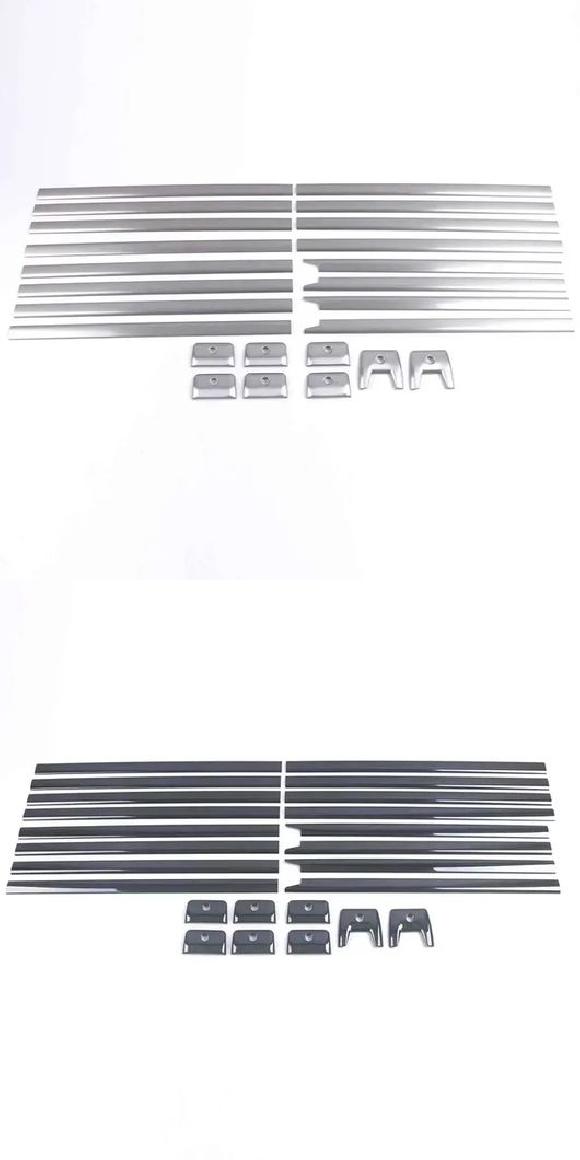 適用: トヨタ シエナ XL40 2021 2022-2024 モールディング アクセサリー ステンレス スチール リアシート トラック スチール シルバー 16ピース・スチール ブラック 16ピース SR-AA-4677 Interior parts for cars