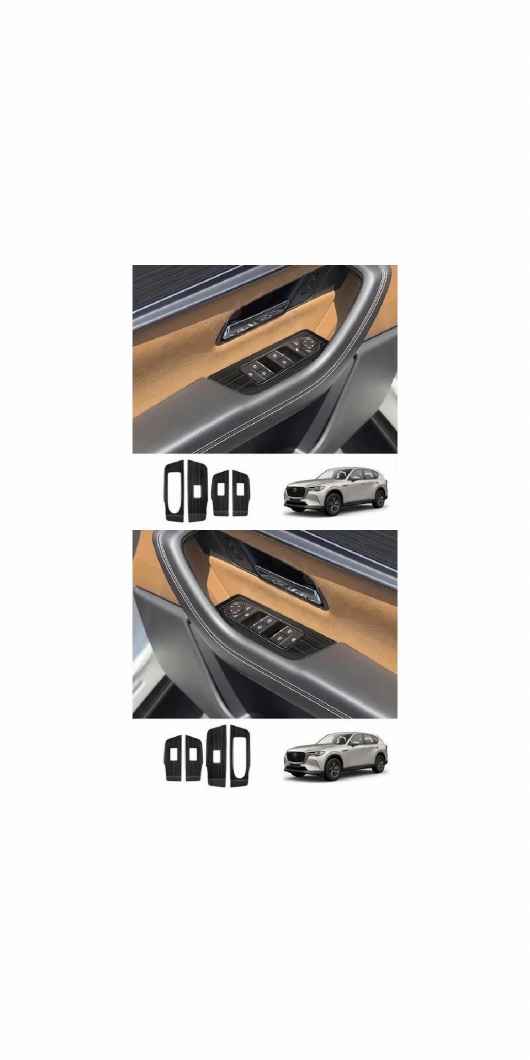 左ハンドル用 右ハンドル用 適用: マツダ CX-60 CX60 CX 60 2022-2024 ステンレス スチール ウインドウ リフト スイッチ ボタン カバー トリム 左ハンドル用・右ハンドル用 SR-AA-0303 Interior parts for cars