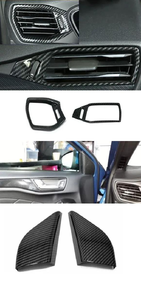 適用: フォード/FORD フォーカス MK4 2019-2021 ABS カーボンファイバー ウインドウ スイッチ パネル AC アウトレット ステアリング サイド AC カバー・A ピラー カバー SR-AA-0427 Interior parts cars