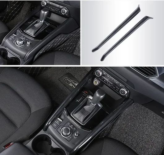 適用: マツダ CX-5 CX5 KF 2017-2020 2021 2022 2023 インテリア カーボンファイバー ギア シフト パネル カバー ウインドウ スイッチ リフト ギア ストリップ 左ハンドル用 右ハンドル用 SR-AA-0513 Interior parts for cars
