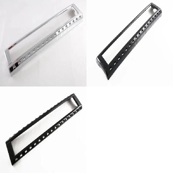 適用: トヨタ ランドクルーザー 250 プラド LC250 2024 2025 ABS カーボンファイバー フロント アッパー ミドル グリル メッシュ カバー ABS クローム～ABS ピアノ ブラック SR-AA-0447 Exterior parts for cars