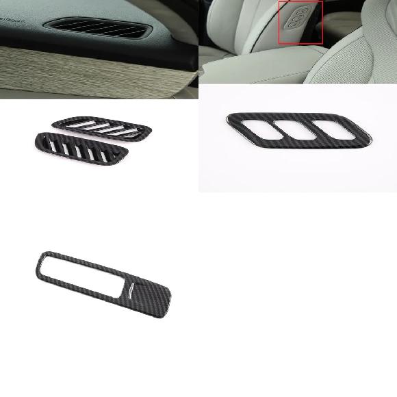 適用: ヒュンダイ/現代/HYUNDAI パリセード 2022 2023 カーボンファイバー インテリア アクセサリー ウインドウ ダッシュボード AC カバー～ヘッドライト スイッチ カバー SR-AA-0524 Interior parts for cars