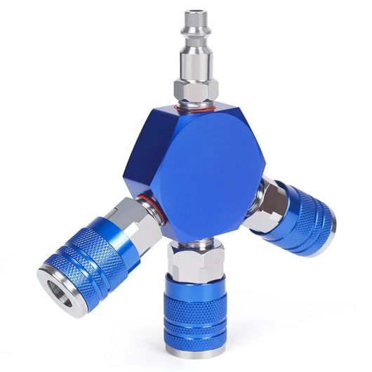 1/4 インチ NPT 3-ウェイ エア マニホールド 産業車両 クイック カプラー プラグ エア コンプレッサー ホース アクセサリー クイック コネクト SR-AA-8854 Car parts