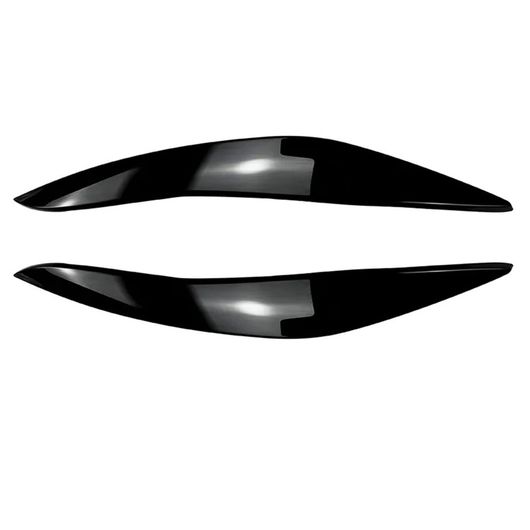 適用: BMW 5 -シリーズ F10 F11 アーリー 2011-2014 光沢ブラック フロント ヘッドライト カバー ガーニッシュ ストリップ アイブロー カバー トリム ステッカー SR-AA-9230 Car light｜オートパーツエージェンシー